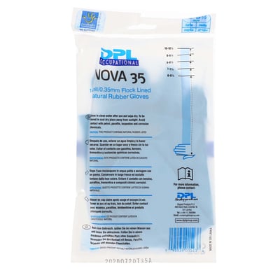 Huishoudhandschoen latex blauw maat 7-7,5