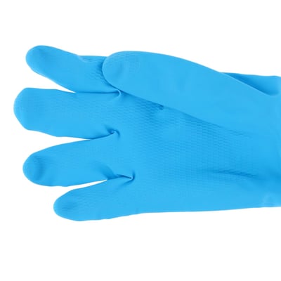 Huishoudhandschoen latex blauw maat 7-7,5