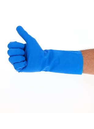 Nitril huishoudhandschoen blauw 