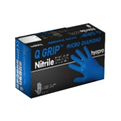 Q-Grip nitrile handschoenen poedervrij blauw 9mil 29cm 50st maat S