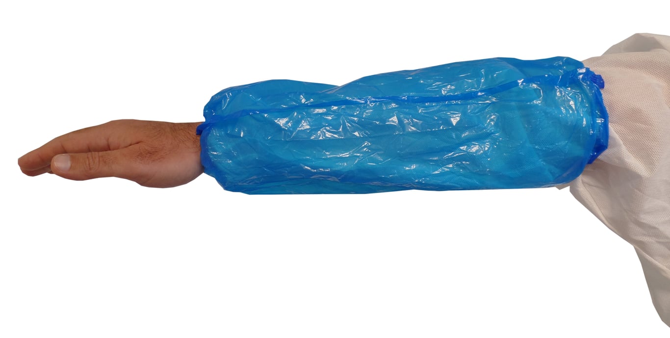 CaluGuard Comfort mouwovertrek blauw 100st