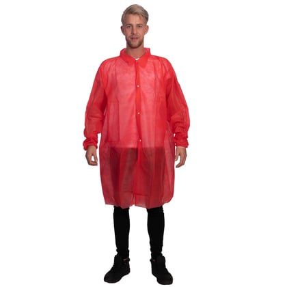 CaluGuard Basic bezoekersjas rood maat 2XL