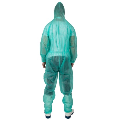 CaluGuard Basic overall met capuchon  groen maat 2XL