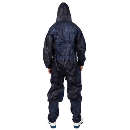 CaluGuard Basic overall met capuchon blauw maat XL