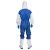 CaluGuard Pro Cool overall met capuchon maat L wit/blauw