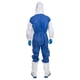 CaluGuard Pro Cool overall met capuchon maat L wit/blauw