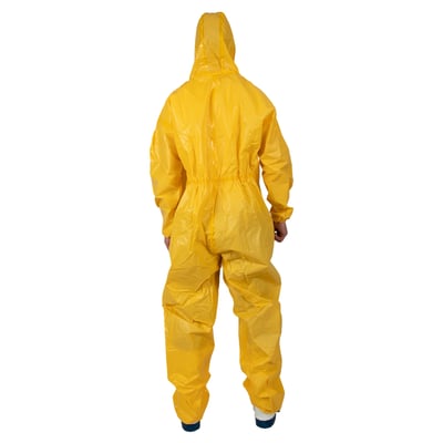 CaluGuard Chem Superior overall met capuchon geel maat 2XL