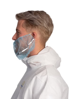 CaluGuard Comfort baardmasker detecteerbaar blauw 100st