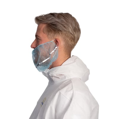 CaluGuard Comfort baardmasker detecteerbaar blauw 100st