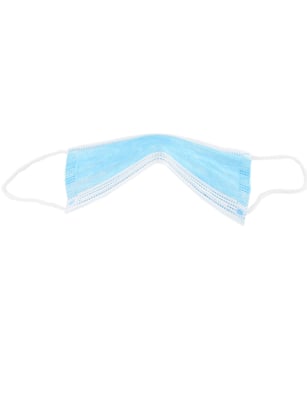 CaluGuard Medical type II mondmasker met oorlus en neusclip 3-lgs blauw