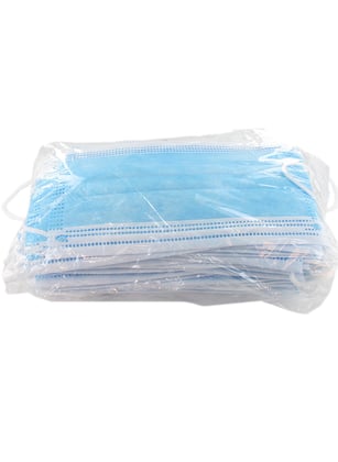 CaluGuard Medical type II mondmasker met oorlus en neusclip 3-lgs blauw