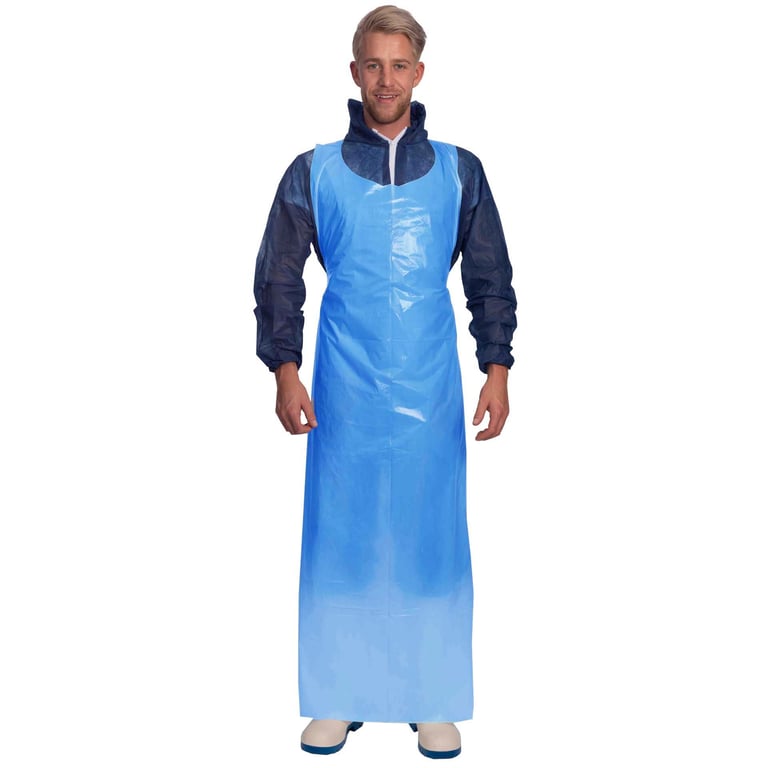 CaluGuard Comfort 100 schort op blok 30my blauw 165x81cm 50st