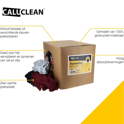 CaluClean poetsdoeken bont tricot T100  