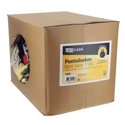 CaluClean poetsdoeken bont tricot T100