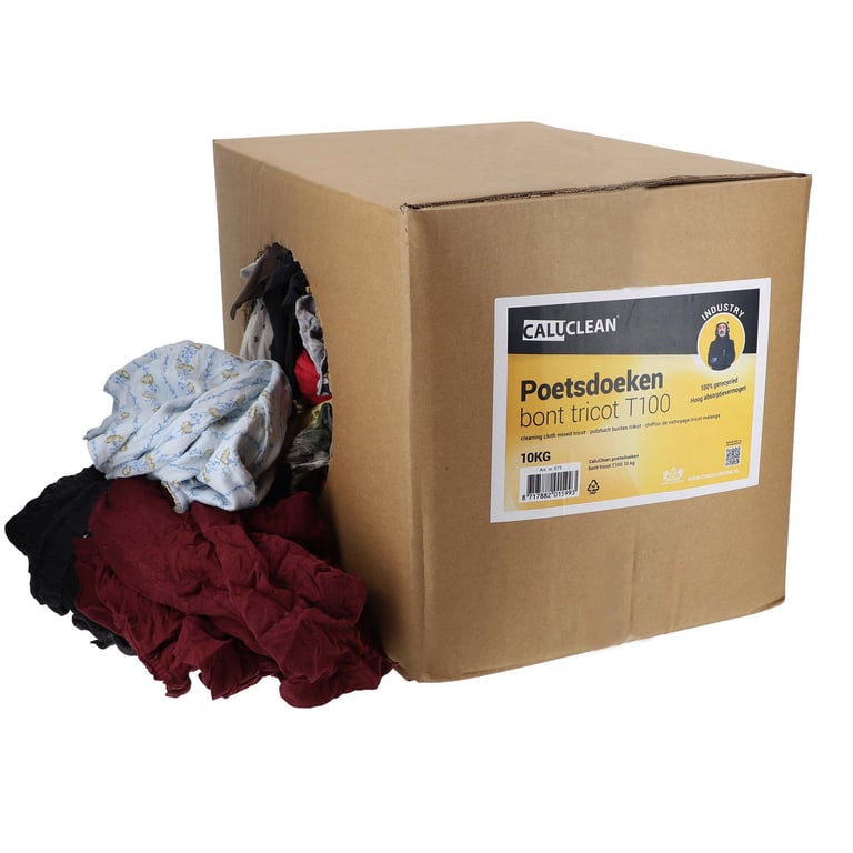 CaluClean poetsdoeken bont tricot T100 10kg