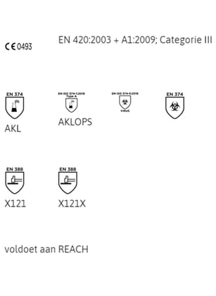 Ansell AlphaTec 87-955 werkhandschoen latex ongevoerd maat 7,5