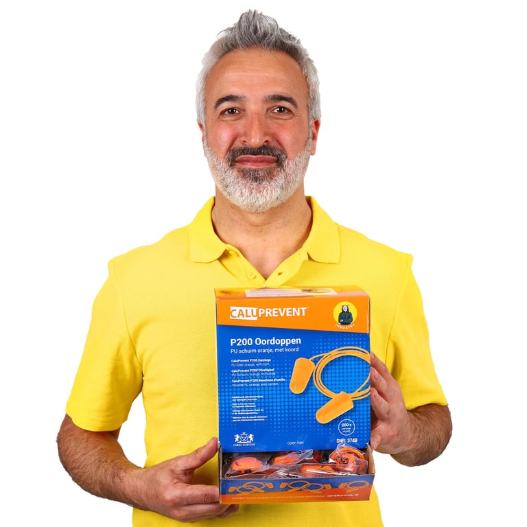 CaluPrevent P200 oordoppen PU schuim oranje met koord