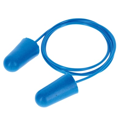 CaluDetect D100 detecteerbare oordoppen PU schuim blauw detecteerbaar koord per paar verpakt