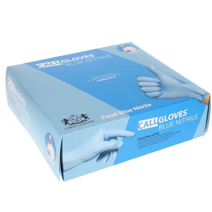 CaluGloves Food Blue nitrile disposable handschoen 200stuks