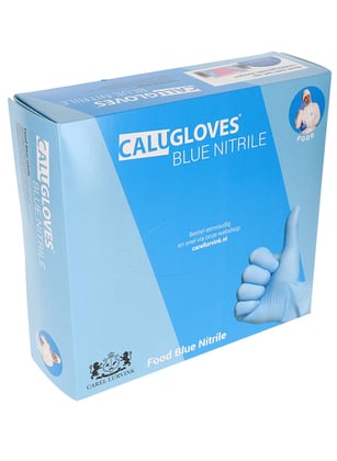 CaluGloves Food Blue nitrile disposable handschoen 200stuks