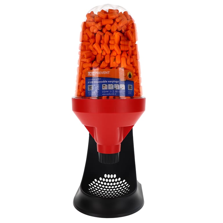 CaluPrevent oordoppen dispenser rood