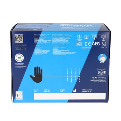 CaluGloves Food Deep Blue nitril disposable handschoenen 200 stuks