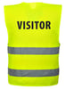 Veiligheidsvest geel met opdruk visitor maat S/M