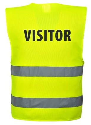 Veiligheidsvest geel met opdruk visitor maat S/M