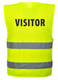 Veiligheidsvest geel met opdruk visitor maat S/M