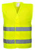 Veiligheidsvest geel met opdruk visitor maat S/M