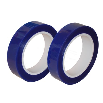 Polyester tape 25mmx66mtr blauw