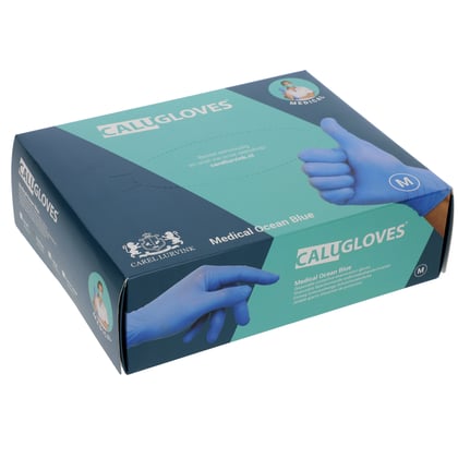 CaluGloves Medical Ocean Blue nitrile disposable handschoenen 200 stuks
