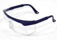 Transparante veiligheidsbril met blauw montuur 