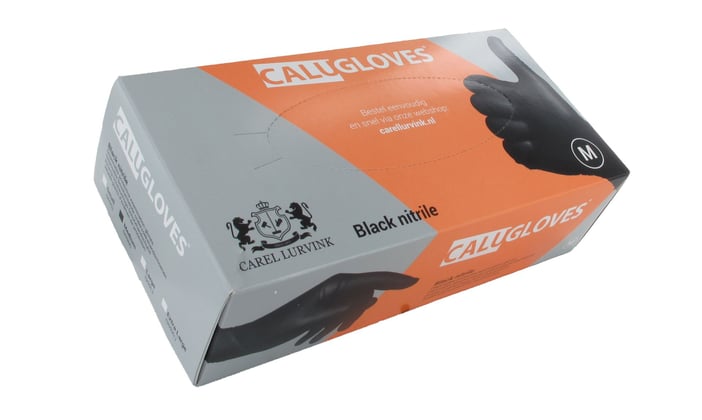 CaluGloves Black nitrile  disposable handschoenen 100st.