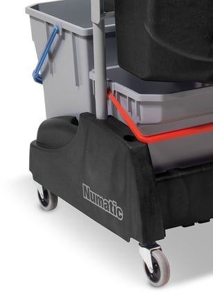 Numatic TM2815 WG Twin-mop werkwagen zwart met afvalunit