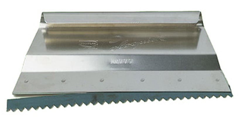 Afstrijkspatel voor verwisselbare tandprofielen aluminium 280mm