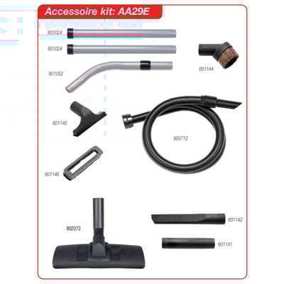 Numatic PBT230-NX batterijstofzuiger rood met kit AA29E