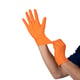 CaluGloves Orange heavy duty nitril wegwerphandschoenen maat M 100st