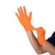 CaluGloves Orange heavy duty nitrile disposable handschoenen maat 2XL 90st 