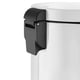 Pedaalemmer wit 12ltr met metalen binnenemmer