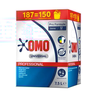 Omo Pro Universal vloeibaar wasmiddel kleur 7,5ltr 