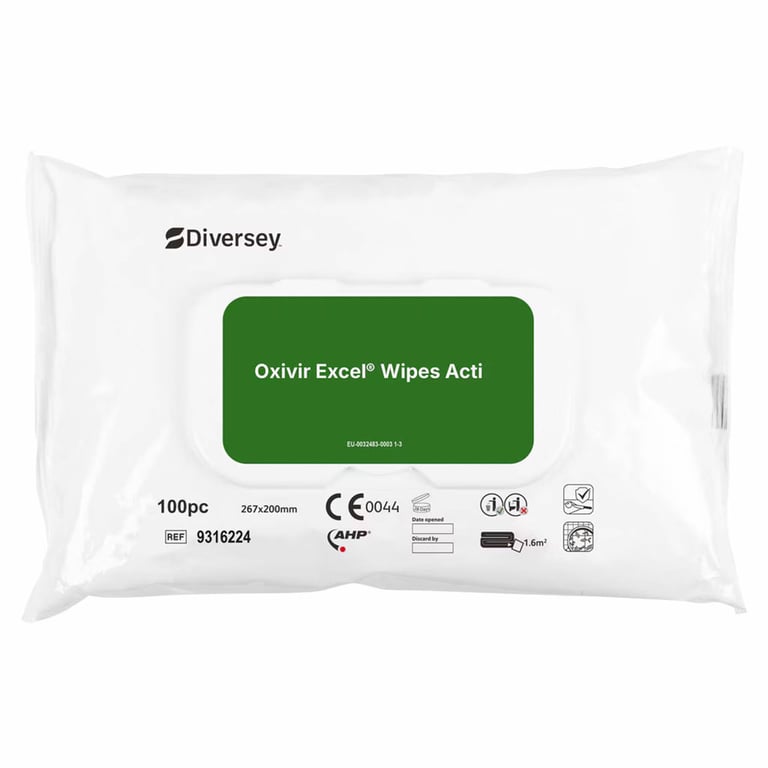 Oxivir Excel Wipe Acti reinigings- en desinfectiedoekjes 100st