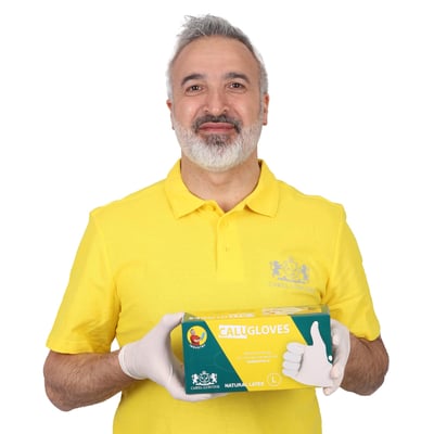 CaluGloves Natural Latex wegwerphandschoenen maat XL 100 stuks