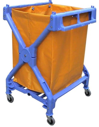 X-vorm wasverzamelwagen kunststof 180 liter