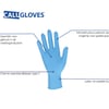 CaluGloves Food Safe Ice Blue nitril wegwerphandschoenen maat S 100st