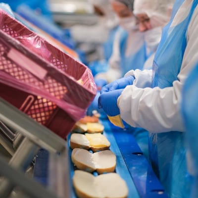 CaluGloves Food Safe Ice Blue nitrile  wegwerphandschoenen maat S 200st