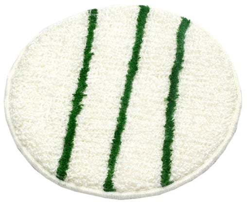 Bonnetpad wit met groene strepen 17