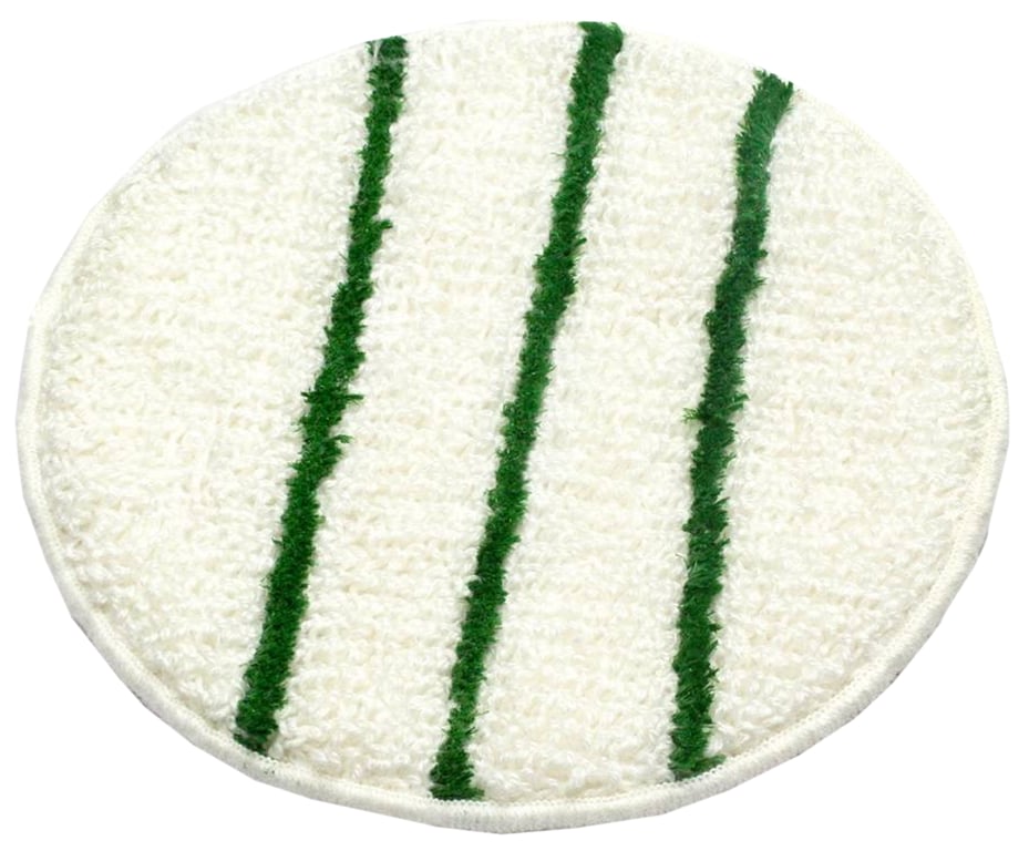 Bonnetpad wit met groene strepen 17inch