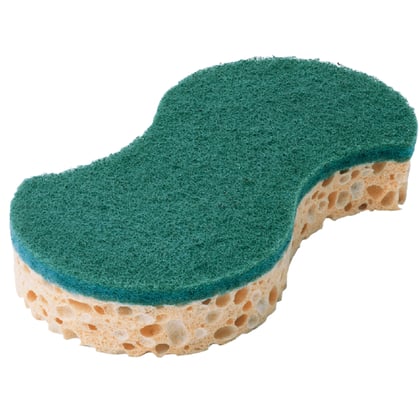 Spontex sponrex 33 ergonomische schuurspons groen/blond dikte 28mm 10st