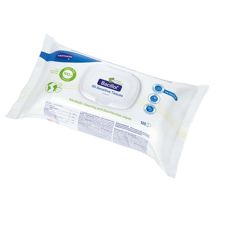 Hartmann Bacillol Sensitive desinfectiedoekjes green pak 120st